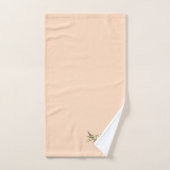 Subtile Pfirsich und Tan Floral Design Badhandtuch Set (Handtuch)