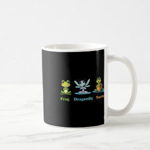 Subtile Political Humor Frog Dragonfly Yoga Kaffeetasse