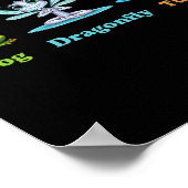 Subtile Political Humor Frog Dragonfly Yoga Poster (Ecke)