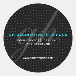 Subtile Polka Dots Initials Sticker