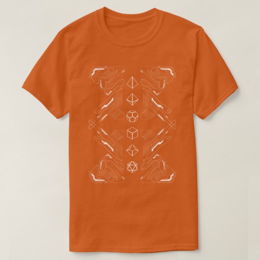 Subtile Polyhedral Dice Set Minimalistisch T-Shirt (Design vorne)