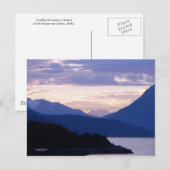 Subtile rosa Inside Passage Sunset Postkarte (Vorne/Hinten)