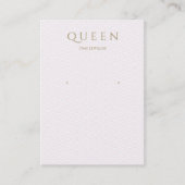 Subtile rosa Muster Ohrring Juwelendarstellung Visitenkarte (Vorderseite)