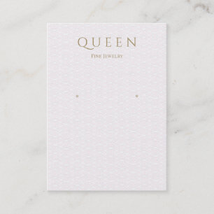 Subtile rosa Muster Ohrring Juwelendarstellung Visitenkarte