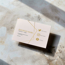 Subtile rosa Social Media Icons schlank Visitenkarte