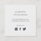 Subtile Rosa-und des Pfirsich-Blumen| Quadratische Visitenkarte (Rückseite)