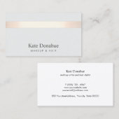 Subtile Rose Gold gestreift Elegant Stilvoll Grau Visitenkarte (Vorne/Hinten)