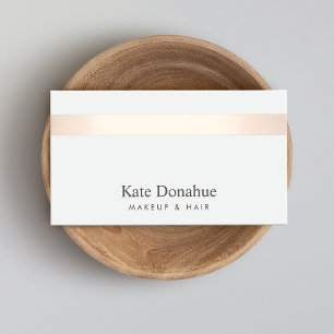 Subtile Rose Gold gestreift Moderne Stilgrau Visitenkarte