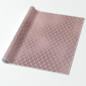 Subtile Rose Gold Lattice Muster auf Rosa Rosa Geschenkpapier (Ungerollt)