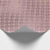 Subtile Rose Gold Lattice Muster auf Rosa Rosa Geschenkpapier (Ecke)