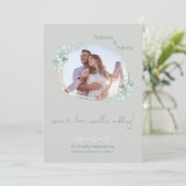 Subtile Sage und Eukalyptus Frame Save The Date (Stehend Vorderseite)