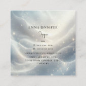 Subtile, sanfte Glitzer-Hintergründe Quadratische Visitenkarte (Rückseite)