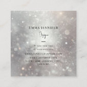 Subtile, sanfte Glitzer-Hintergründe Quadratische Visitenkarte (Rückseite)