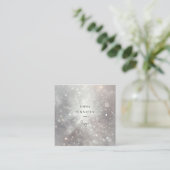 Subtile, sanfte Glitzer-Hintergründe Quadratische Visitenkarte (Stehend Vorderseite)