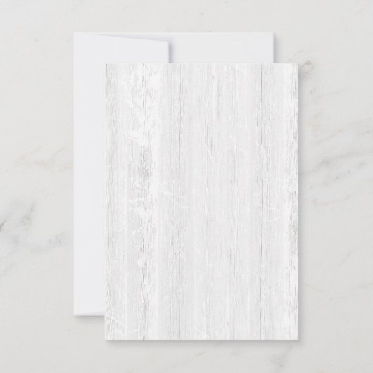 Subtile schicke rustikale Rose Blumenholz UAWG Rep RSVP Karte (Rückseite)