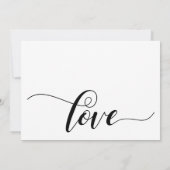 Subtile, schicke Typografie Save the Date auf Weiß (Rückseite)