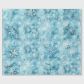 Subtile Schneeflocken Geschenkpapier (Flach)