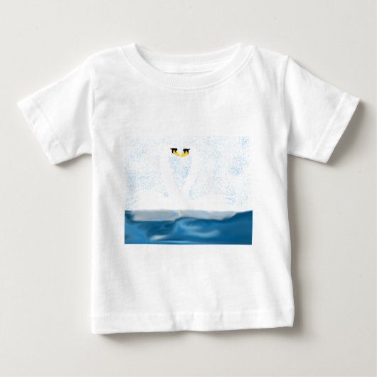 Subtile Schwäne in der Liebe (Herzformen) Kunstges Baby T-shirt (Vorderseite)