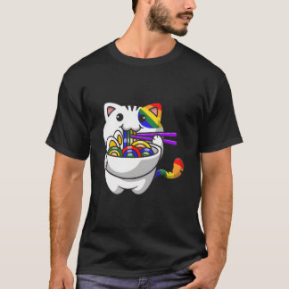 Subtile Schwule Katze Stolz Flagge Regenbogenflagg T-Shirt