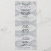 Subtile Silver Wedding Program Programm (Rückseite)