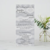 Subtile Silver Wedding Program Programm (Stehend Vorderseite)