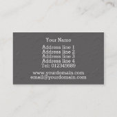 Subtile Sterngrau Visitenkarten Visitenkarte (Rückseite)