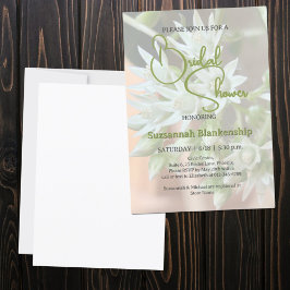 Subtile Sukkuline florale Background Brautparty Einladung
