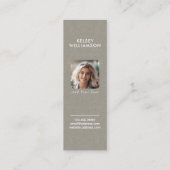 Subtile Textur Foto Mini Business Card Visitenkarte (Rückseite)