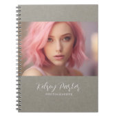 Subtile Texture Personalizable Foto Notebook Notizblock (Vorderseite)