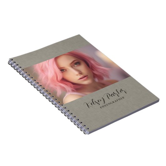 Subtile Texture Personalizable Foto Notebook Notizblock (Rechte Seite)