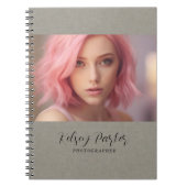 Subtile Texture Personalizable Foto Notebook Notizblock (Vorderseite)