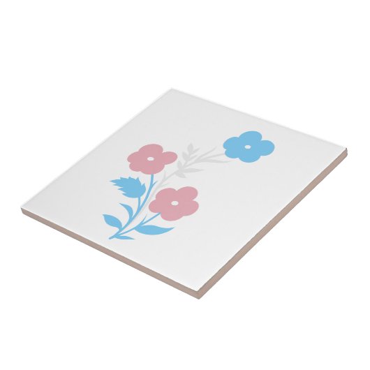 Subtile Trans Flag Blume Fliese (Seite)