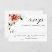 Subtile UAWG in Rot und Weiß RSVP Karte (Vorne/Hinten)