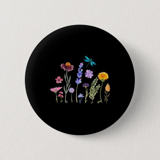 Subtile Vintage Aquarellfarbe Anti Trump Button (Vorderseite)
