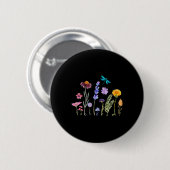 Subtile Vintage Aquarellfarbe Anti Trump Button (Vorne & Hinten)