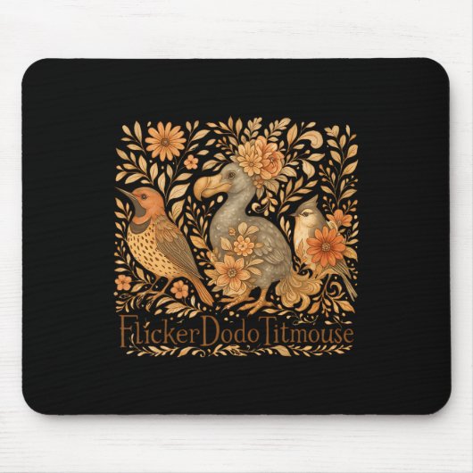 Subtile Vögel flattern Dodo Meise Trump widerstehe Mousepad (Vorne)