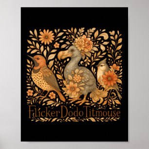 Subtile Vögel flattern Dodo Meise Trump widerstehe Poster