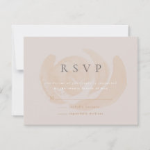 Subtile Watercolor Floral Wedding RSVP Card