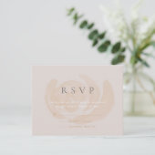 Subtile Watercolor Floral Wedding RSVP Card Karte (Stehend Vorderseite)