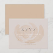 Subtile Watercolor Floral Wedding RSVP Card Karte (Vorne/Hinten)