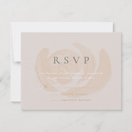 Subtile Watercolor Floral Wedding RSVP Card Karte