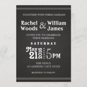 Subtile Wedding Einladung der Tafel-