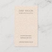 Subtile weiße Keramik Textur-Button-Logo Visitenkarte (Rückseite)