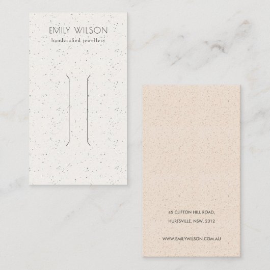 Subtile weiße Keramik Textur Haare Button Display Visitenkarte (Vorne/Hinten)