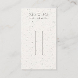 Subtile weiße Keramik Textur Haare Button Display Visitenkarte