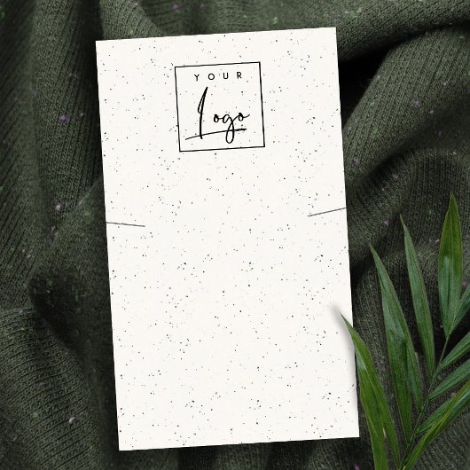 Subtile weiße Keramik Textur-Nekklace Logo-Display Visitenkarte