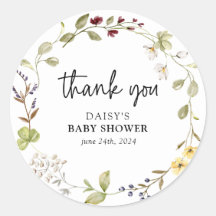 Subtile Wildblume Wreath Baby Dusche