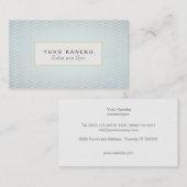 Subtile Zickzack Light Blue Salon und Wellness-Cen Visitenkarte (Vorne/Hinten)