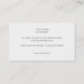 Subtile Zickzack Light Blue Salon und Wellness-Cen Visitenkarte (Rückseite)