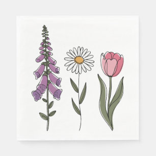 Subtiler Anti-Trump - Fingerhut Gänseblümchen Tulp Serviette